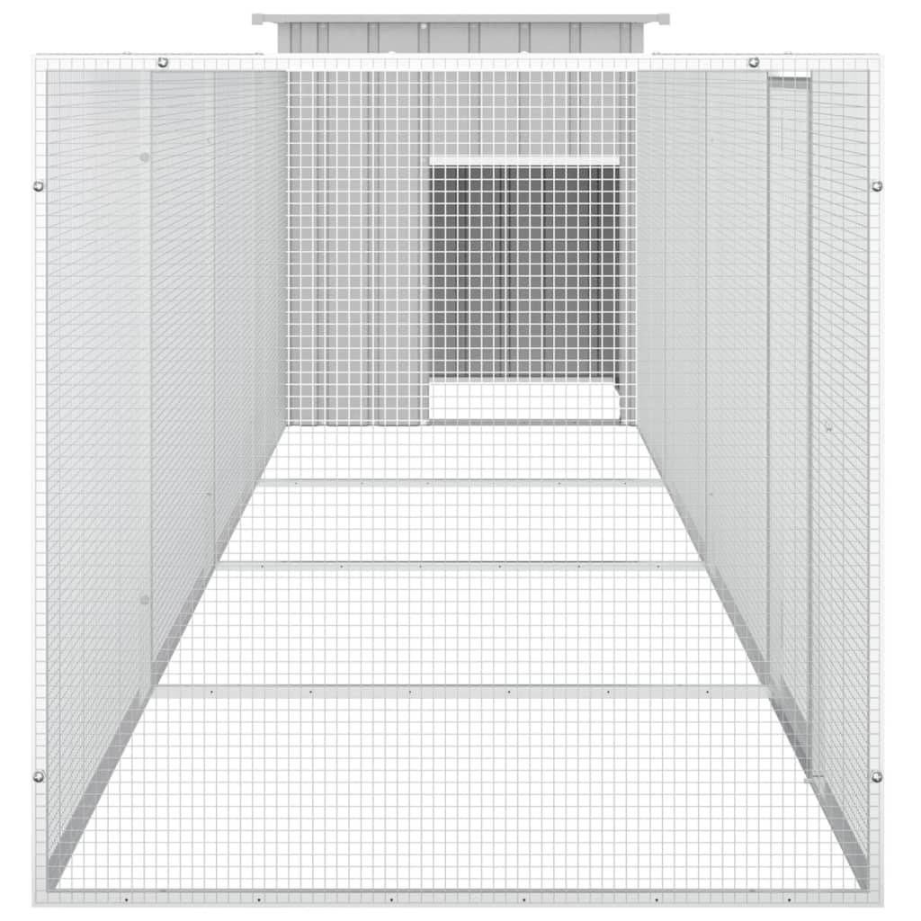 ComfortXL - Cage Poules Acier Galvanisé Extérieur Volailles Parc Modulable 500x91x100cm Gris - ComfortXL Outdoor Living - Image 4