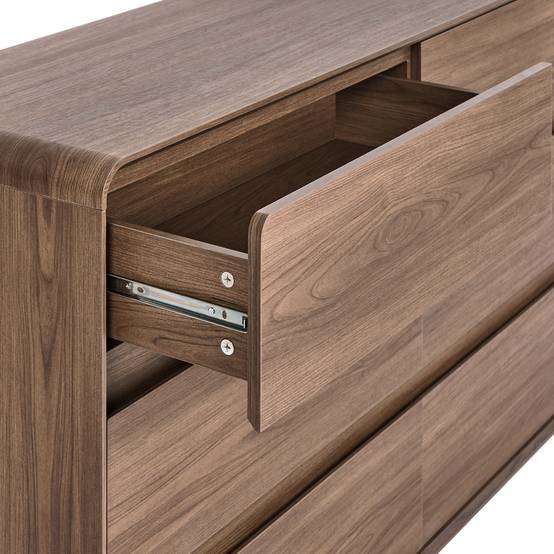 Beliani - Commode MDF Marron foncé COWELL - 140x40x85- Beliani - Image 8