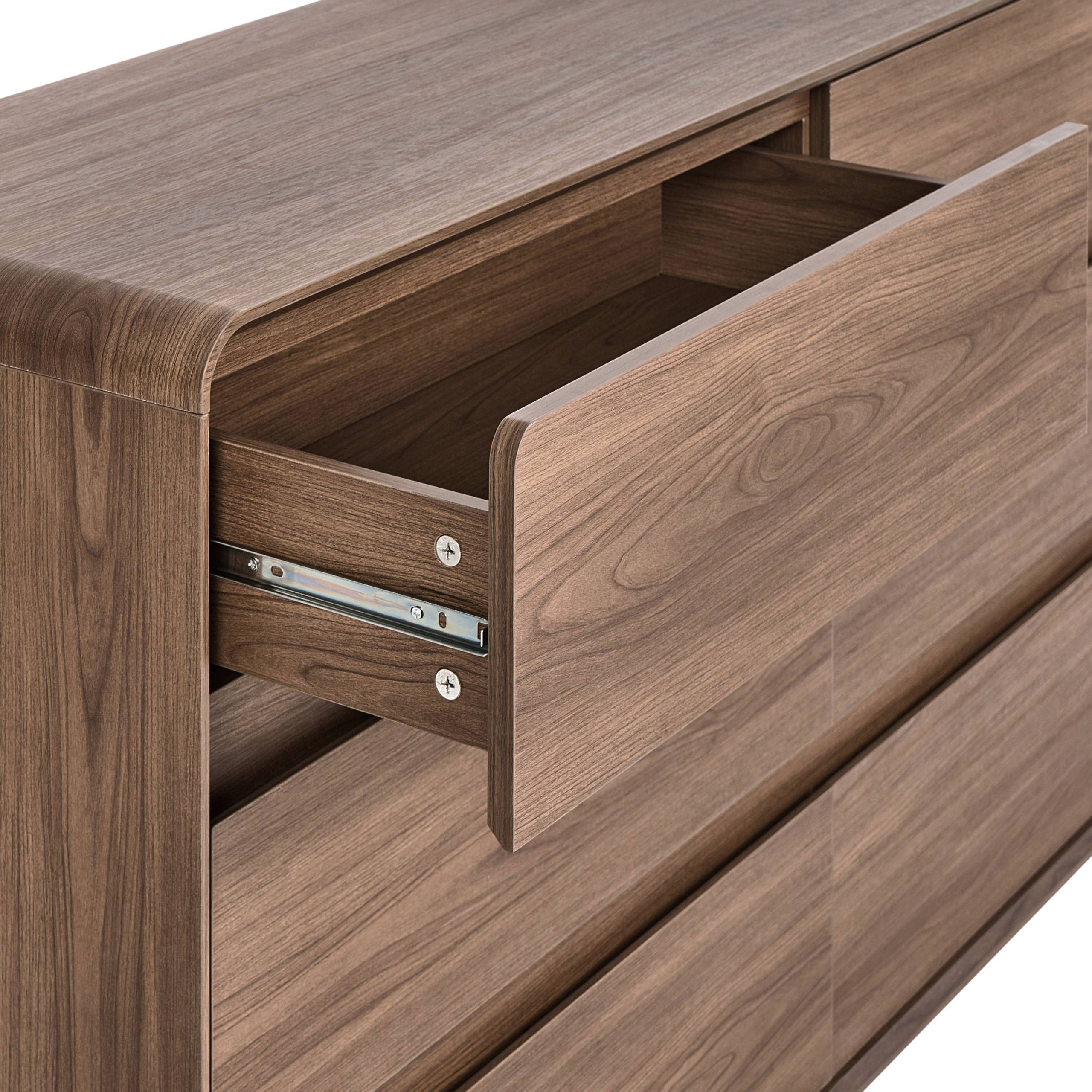Beliani - Commode MDF Marron foncé COWELL - 140x40x85- Beliani - Image 8