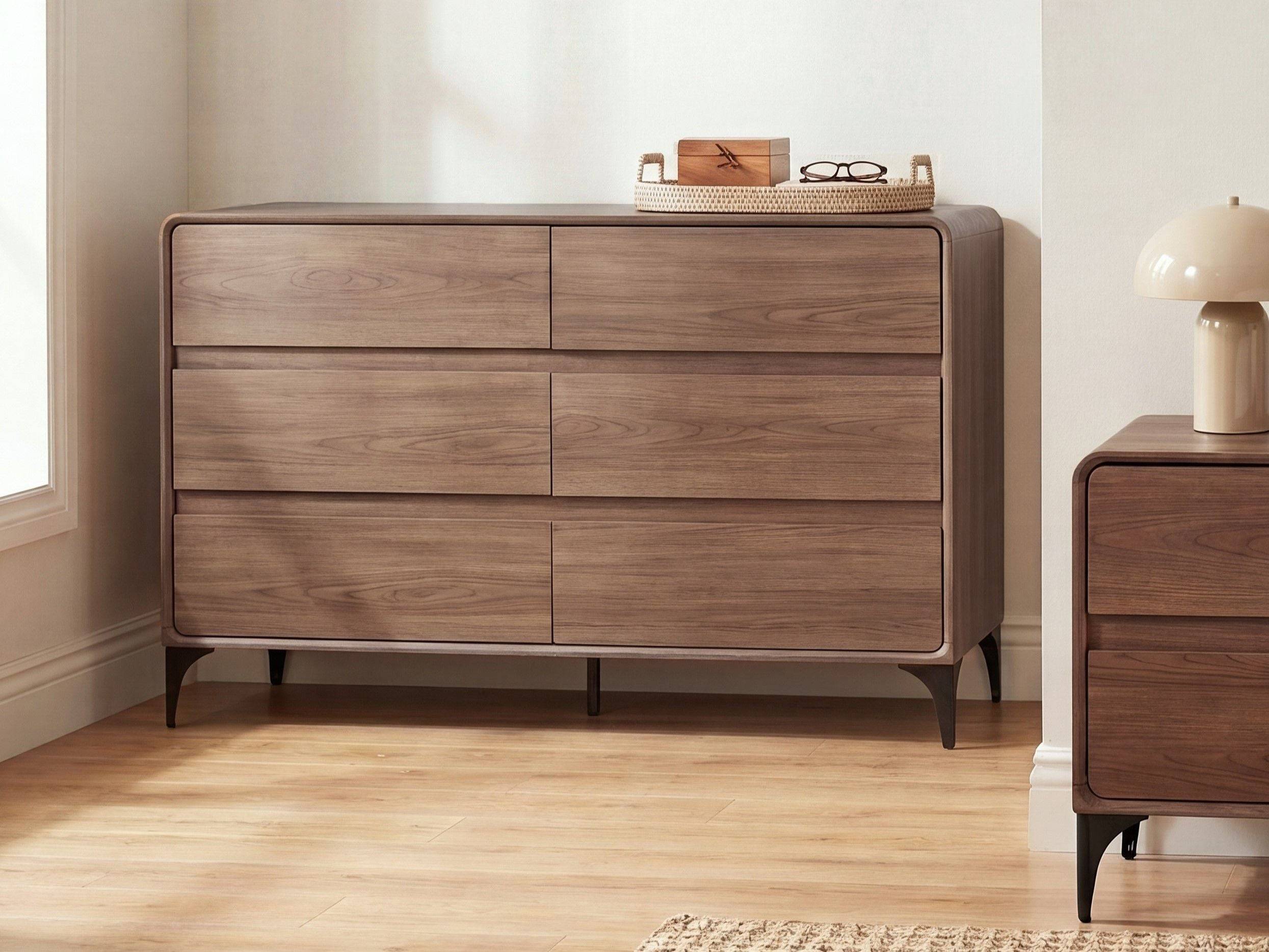 Beliani - Commode MDF Marron foncé COWELL - 140x40x85- Beliani - Image 1