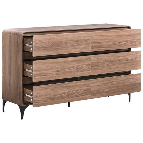 Beliani - Commode MDF Marron foncé COWELL - 140x40x85- Beliani - Image 6