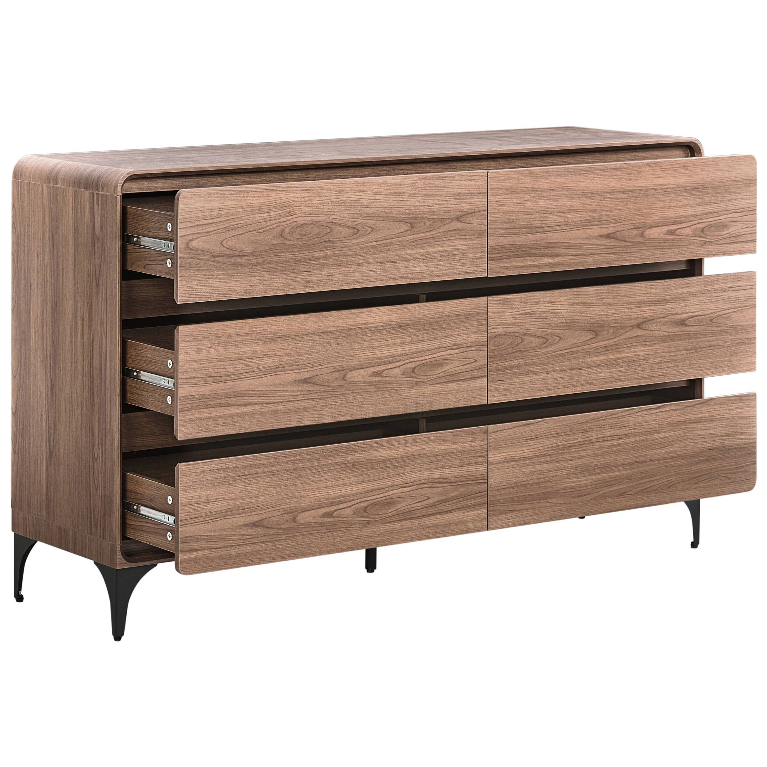 Beliani - Commode MDF Marron foncé COWELL - 140x40x85- Beliani - Image 6
