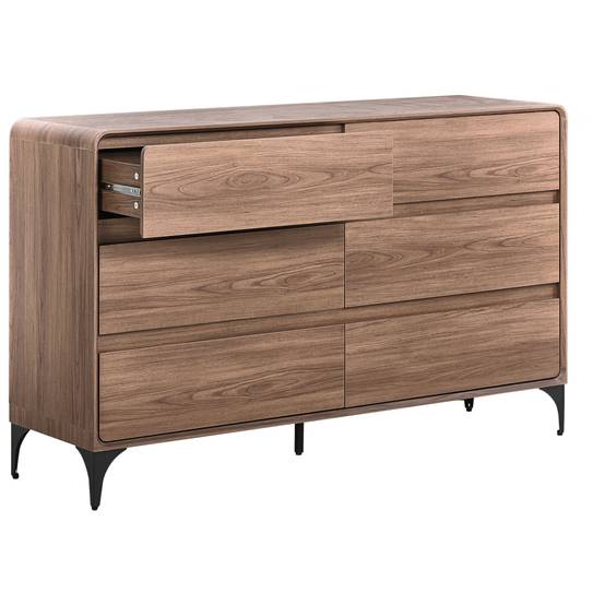 Beliani - Commode MDF Marron foncé COWELL - 140x40x85- Beliani - Image 4