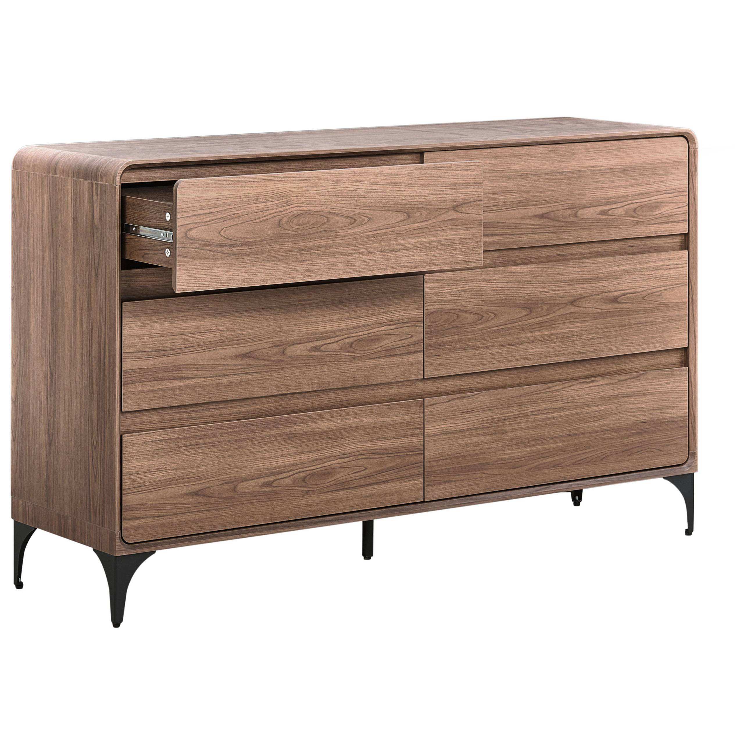 Beliani - Commode MDF Marron foncé COWELL - 140x40x85- Beliani - Image 4