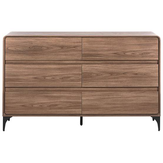 Beliani - Commode MDF Marron foncé COWELL - 140x40x85- Beliani - Image 5