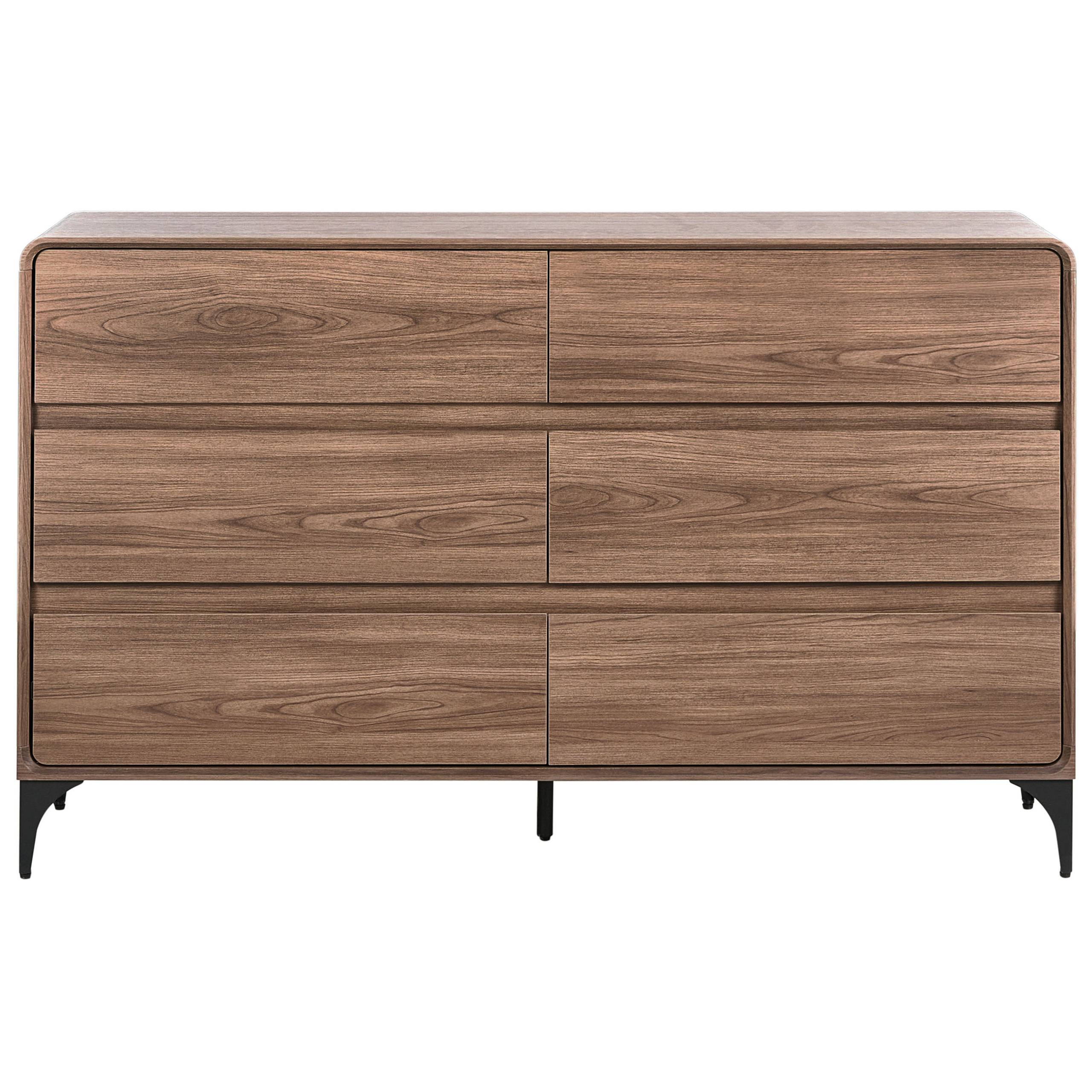 Beliani - Commode MDF Marron foncé COWELL - 140x40x85- Beliani - Image 5