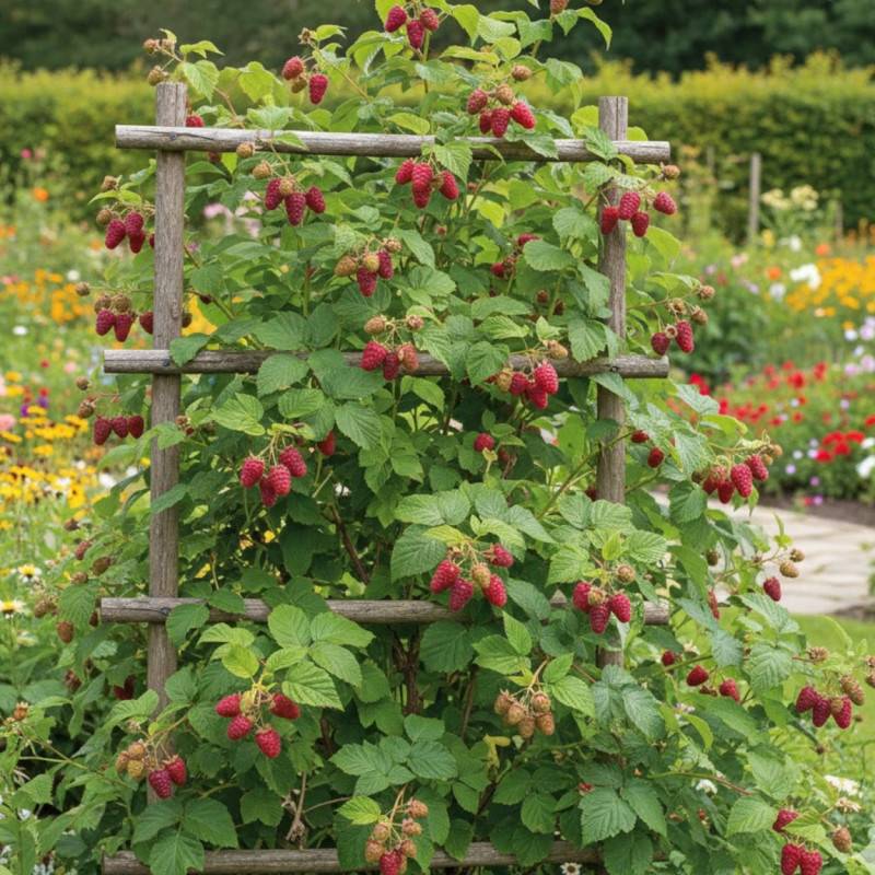 Mûre-framboise, Tayberry à fleurs Rose - feuillage Caduc - Godet - 5/10 cm- hauteur à maturité De 2,50 m à 3,00 m - Image 4