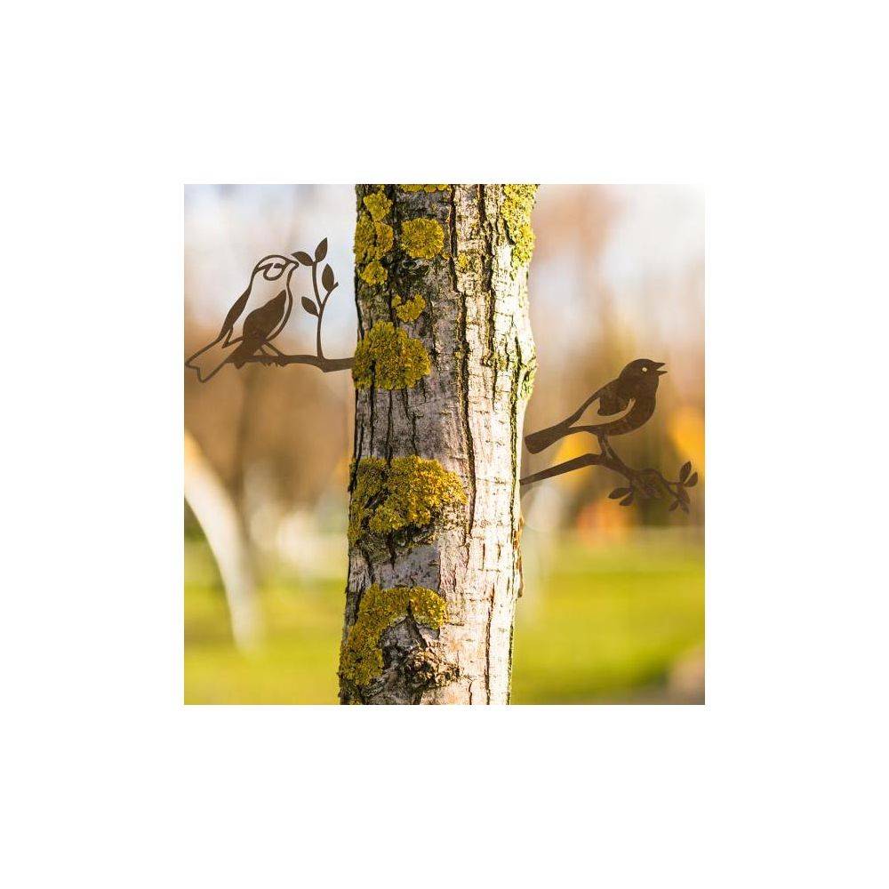 Aubry Gaspard - Décors de jardin en métal Oiseaux (lot de 2) - Image 2