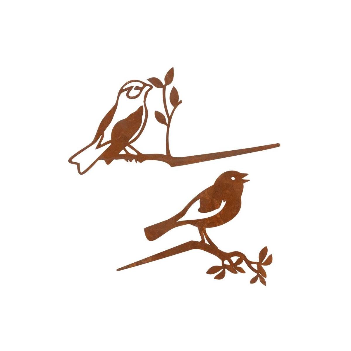 Aubry Gaspard - Décors de jardin en métal Oiseaux (lot de 2) - Image 1