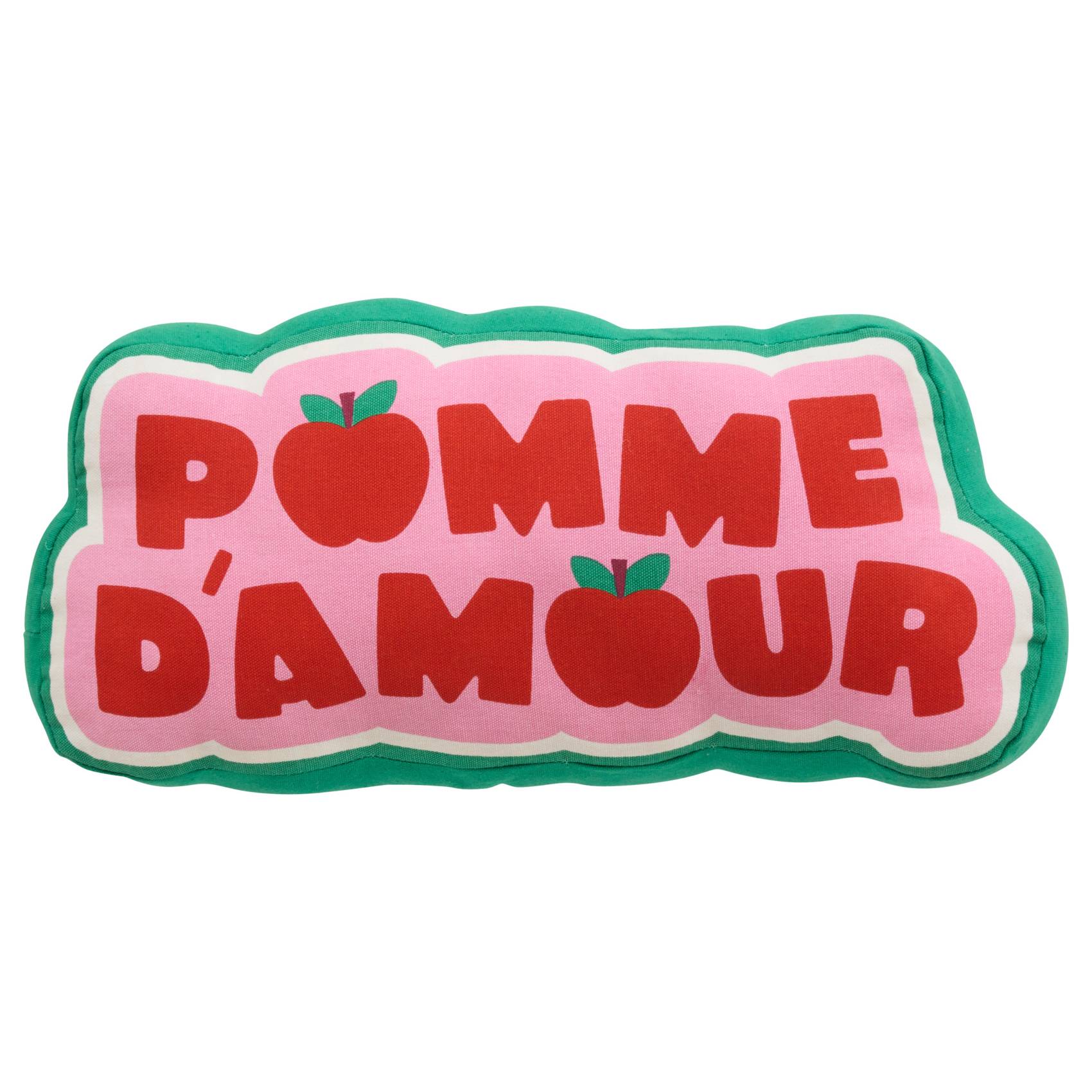 Coussin décoratif "Pomme d'amour" - ATMOSPHERA - Coton - Rouge - Image 1