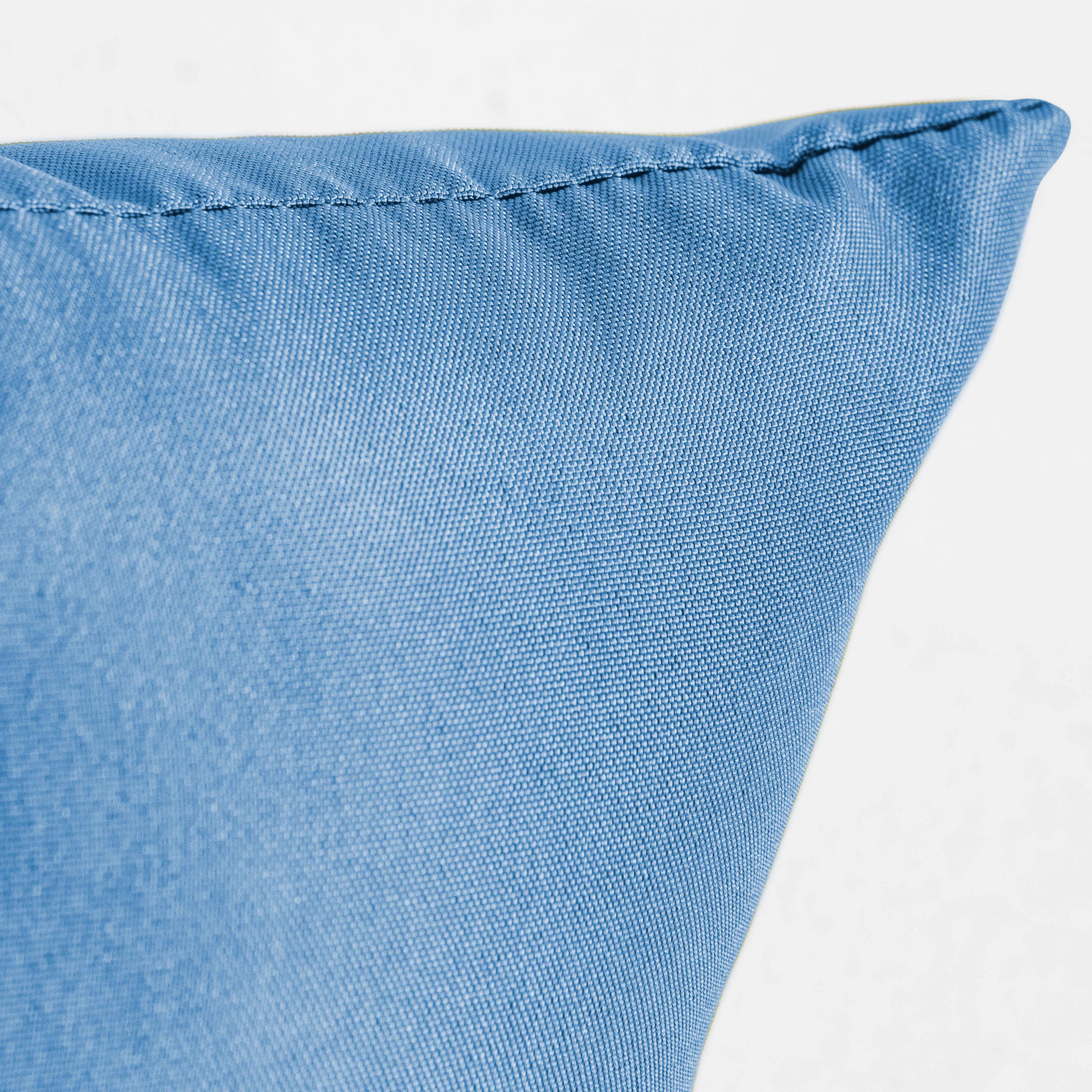 Oviala - Lot de 2 petits coussins polyester bleu 40x20x8 cm Cuzco - Oviala - Image 5