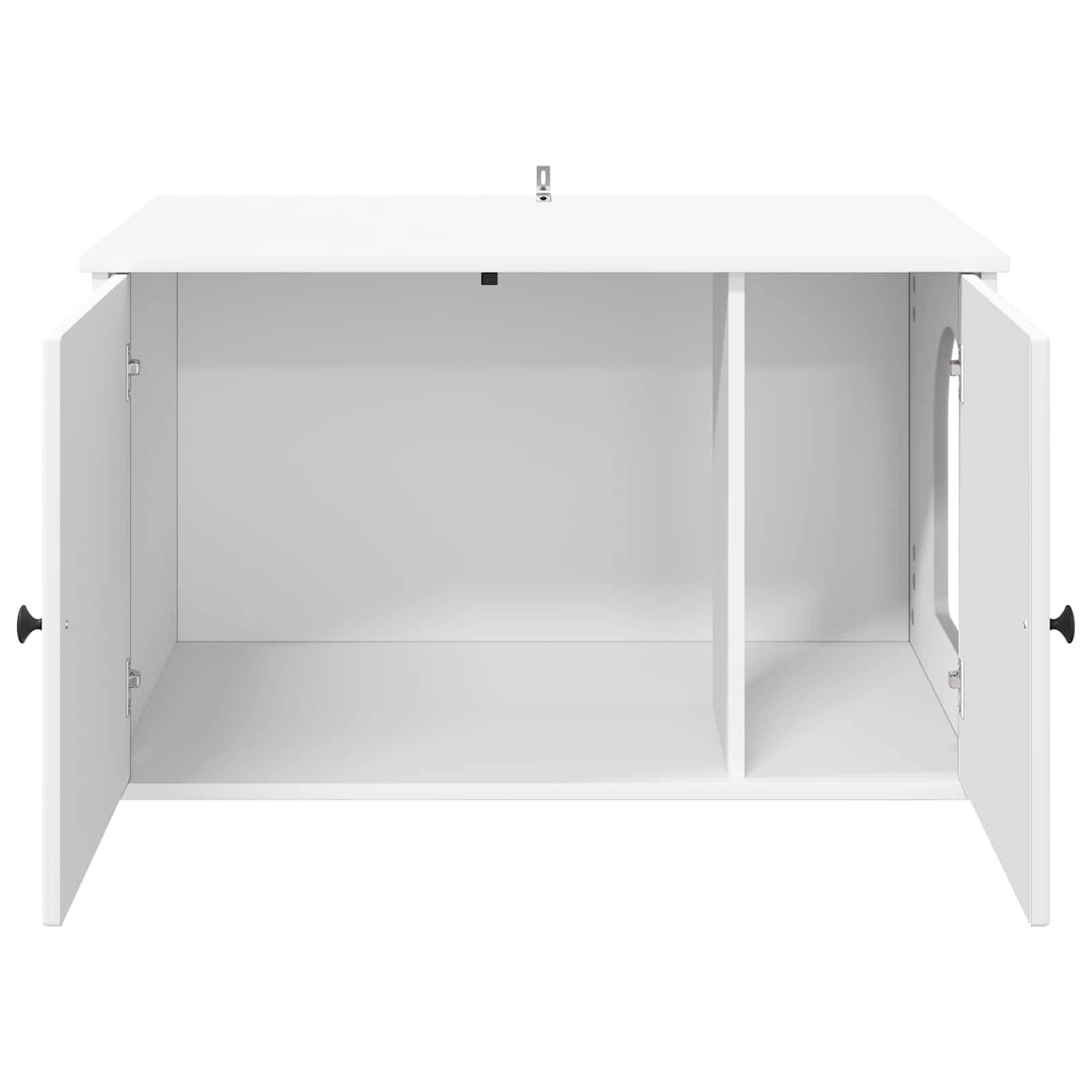 Maison pour chat bois d'ingénierie blanc 85 x 55 x 50.5 cm, Poids:25.11kg - PANGIVO - Image 6