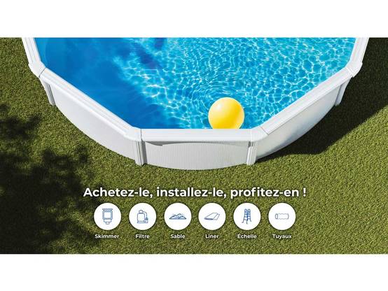 Gré - Piscine acier blanc Fidji ronde 3,20 x 1,22 m - Gré - Image 3