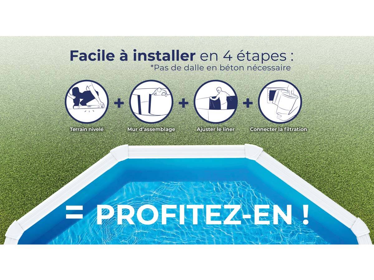 Gré - Piscine acier blanc Fidji ronde 3,20 x 1,22 m - Gré - Image 9