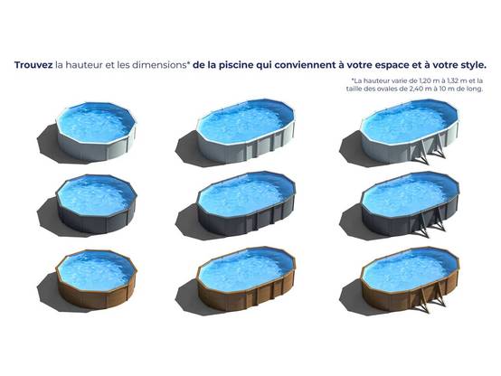 Gré - Piscine acier blanc Fidji ronde 3,20 x 1,22 m - Gré - Image 7