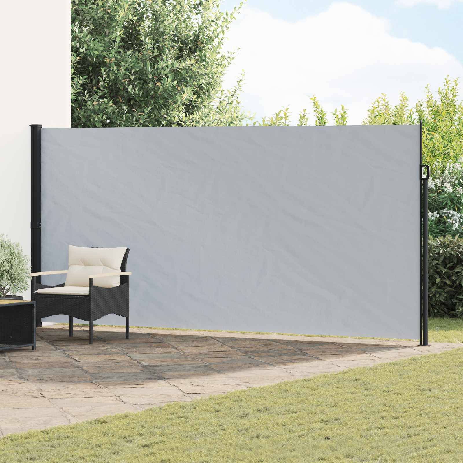 Store latéral rétractable polyester gris 600 x 200 cm - PANGIVO - Image 1
