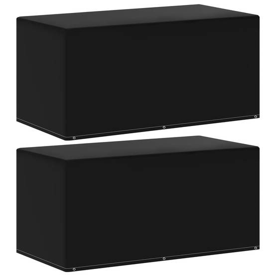 Lot de 2 Bâches pour Table de Jardin PE Imperméable Protection Anti-UV pour Extérieur Noir 160x80x75 cm – ComfortXL Outdoor Living - Image 1