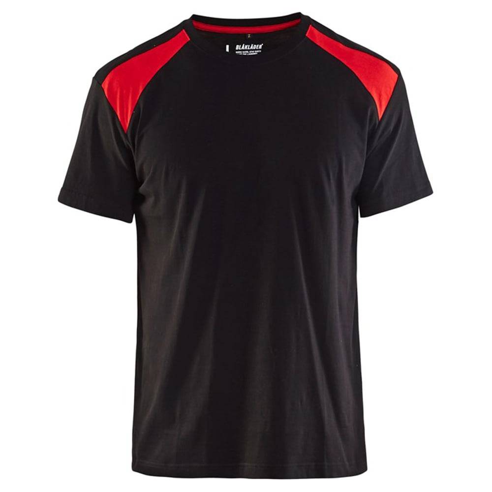Blaklader - T-shirt Blaklader bicolore Noir Epaules Rouges L