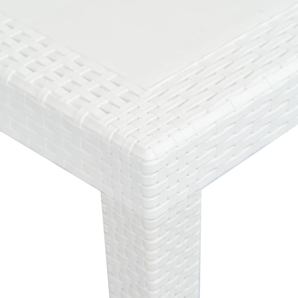 Table de jardin Plastique Blanc 220 x 90 x 72 cm - PANGIVO - Image 3