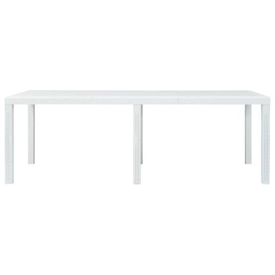 Table de jardin Plastique Blanc 220 x 90 x 72 cm - PANGIVO - Image 2