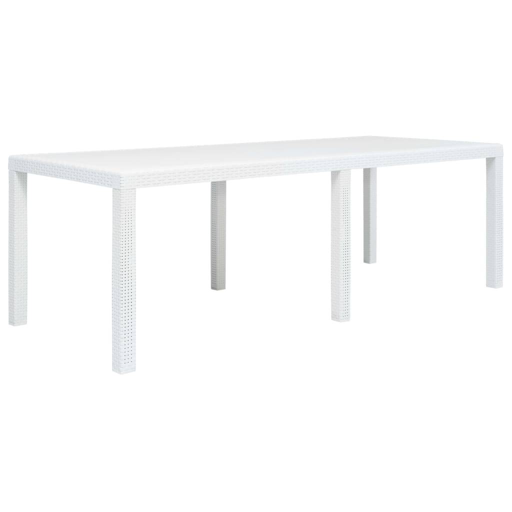 Table de jardin Plastique Blanc 220 x 90 x 72 cm - PANGIVO - Image 1