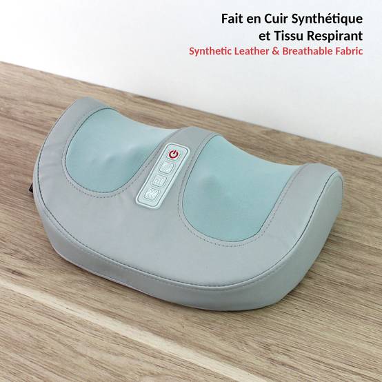 FISHTEC Masseur de Pieds Chauffants - Appareil de Massage Shiatsu - 2 Sens de Massage - 3 Vitesses - Tissus Respirant - Format Compact - Image 7