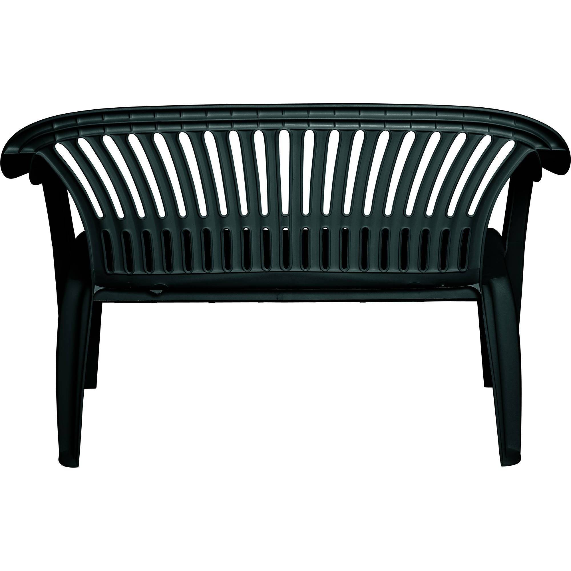 Dmora - Banc d'extérieur Eboli, Banc de jardin Monobloc, Banc d'extérieur, 100% Made in Italy, 114x55h82 cm, Vert - Dmora - Image 6