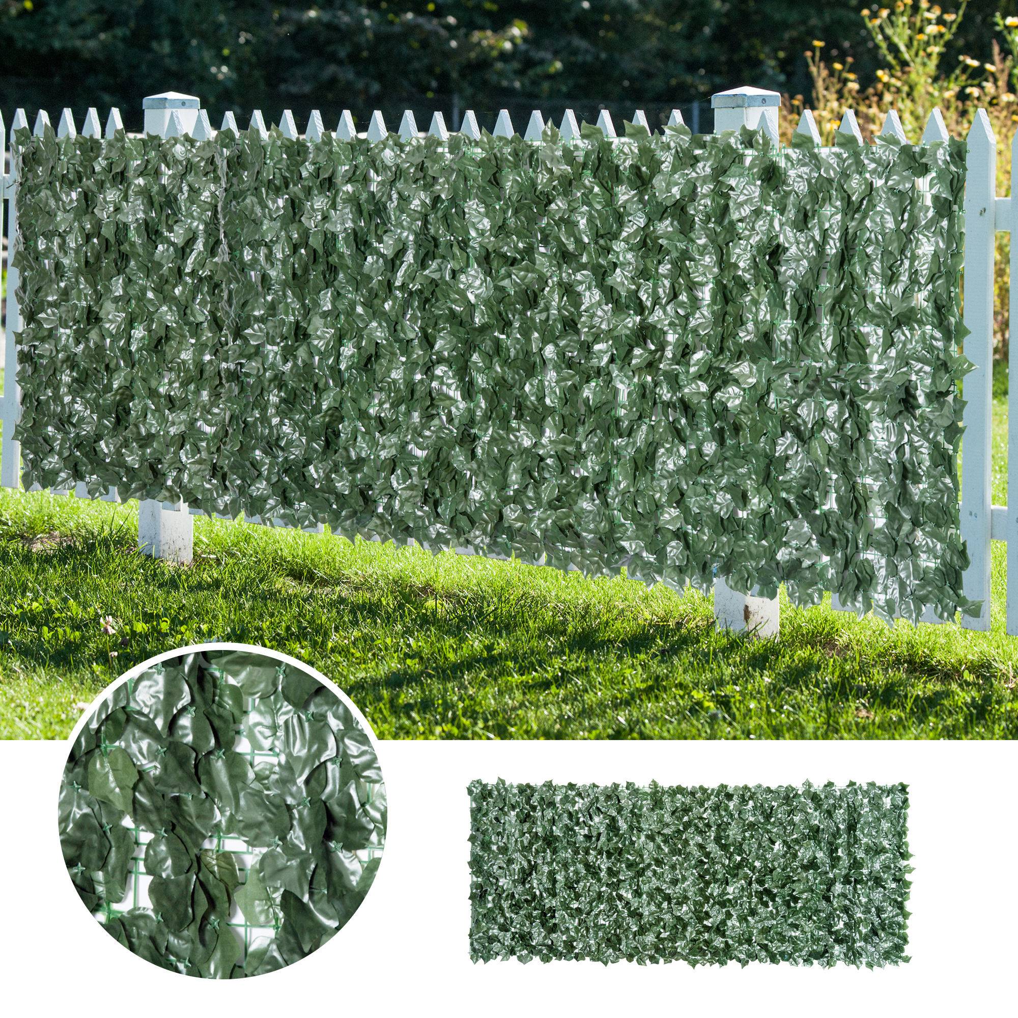 ComfortXL - Haie artificielle brise-vue PE 3 x 1,5 m vert foncé jardin balcon anti-UV - ComfortXL Outdoor Living - Image 8