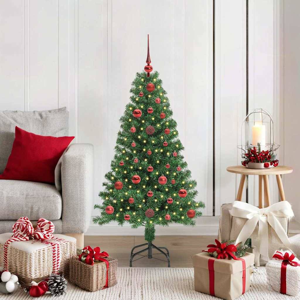ComfortXL - Petit Sapin de Noël Artificiel 120cm Tout-en-Un avec Décorations et Lumières – ComfortXL Outdoor Living - Image 1