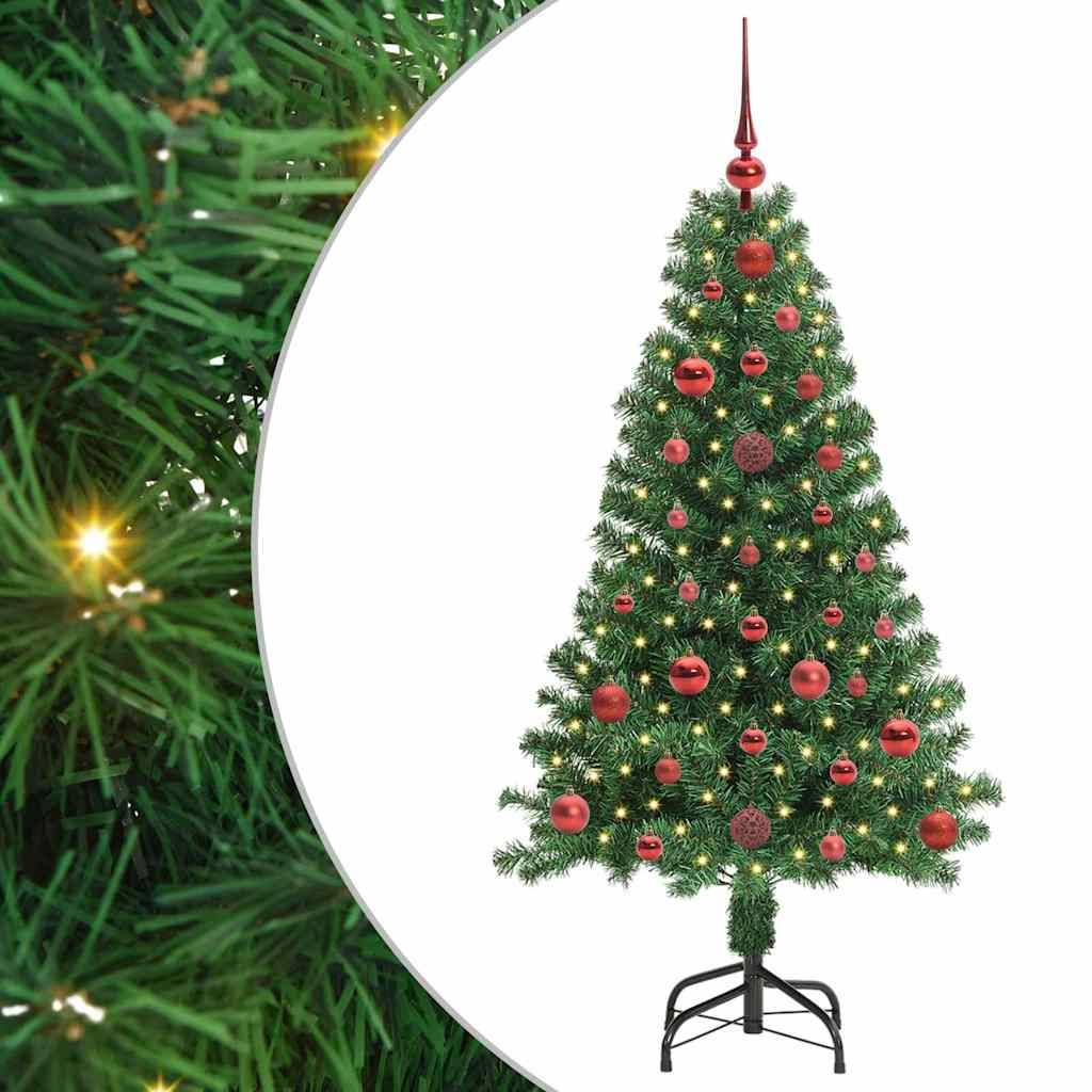 ComfortXL - Petit Sapin de Noël Artificiel 120cm Tout-en-Un avec Décorations et Lumières – ComfortXL Outdoor Living - Image 2