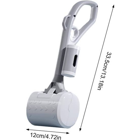 Ramasse-crottes pour chien - Pelle robuste avec distributeur de sacs intégré - Poignée ergonomique -Gray- Living123 - Image 6