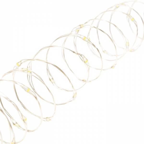 Lotti - Guirlande lumineuse extérieur blanc froid 20M 400 micro LED câble argenté 8 programmes Lotti - Image 10