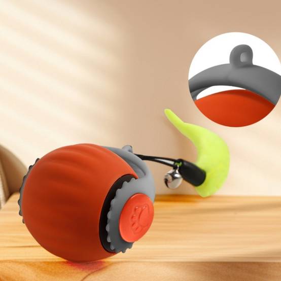 IntiMeg - Jouet pour chat Balle automatique pour chat Orange IntiMeg - Image 4