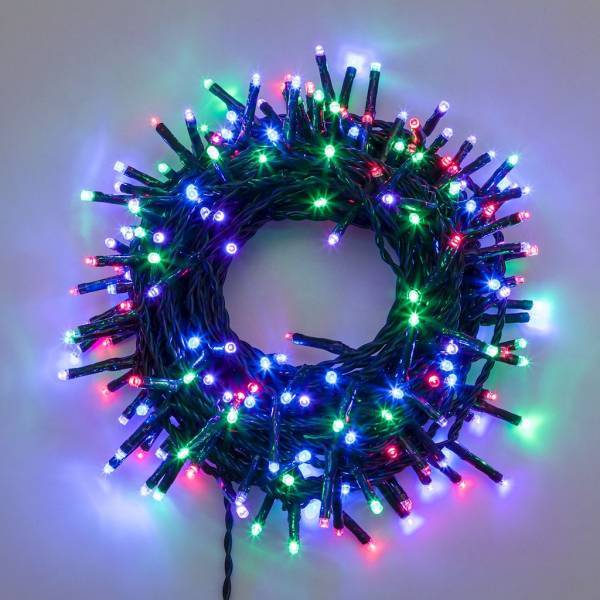 Lotti - Guirlande lumineuse 8.9m 120 miniLED multicolores 8 mode d'animation câble vert Lotti - Image 1