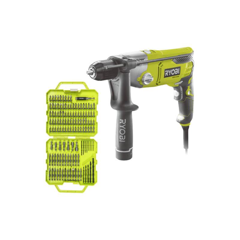 Ryobi - Pack RYOBI Perceuse à percussion RPD1200-K - 1200W - Coffret de 127 accessoires - RAK127DDSD - Image 1