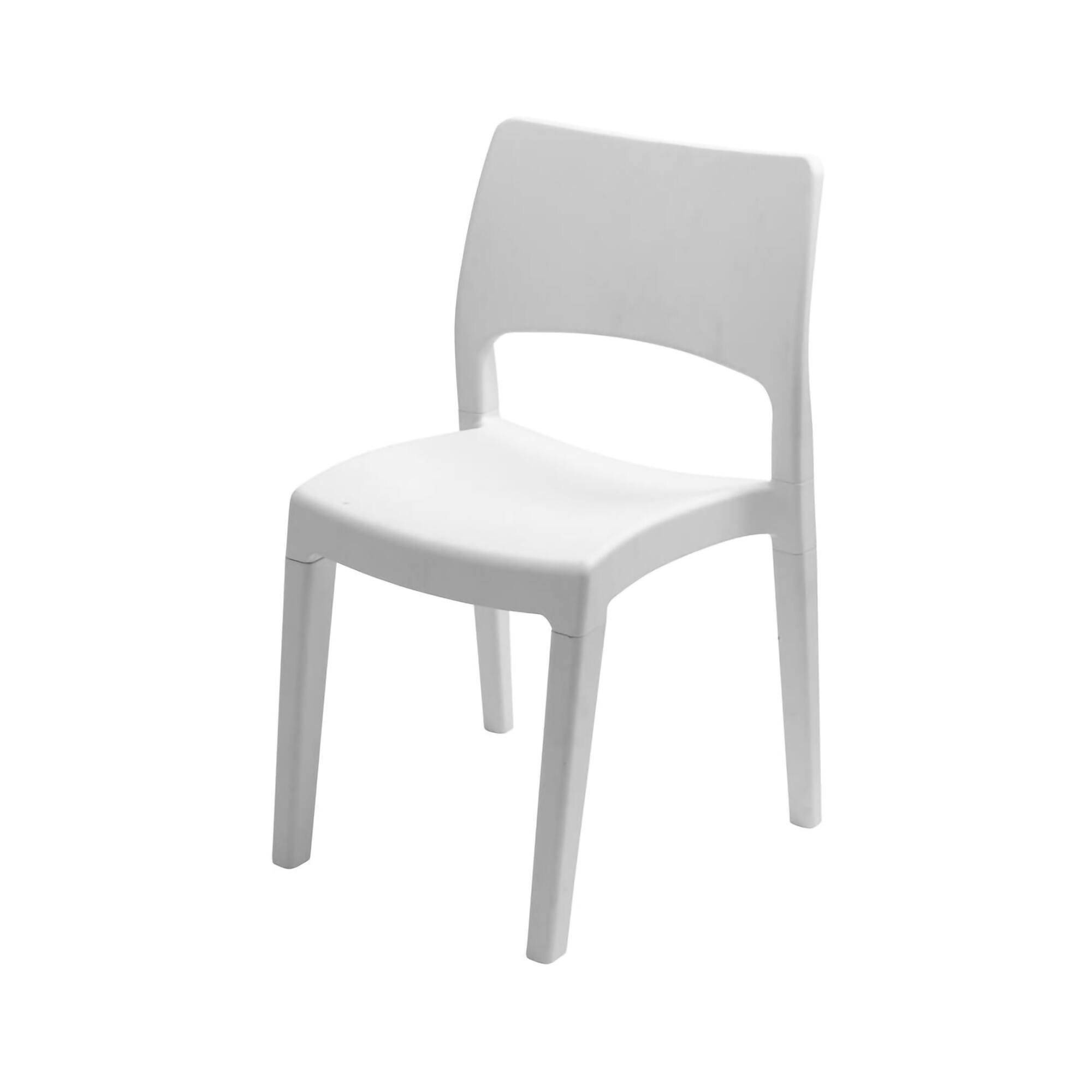 Dmora - Chaise d'extérieur Dametran, Chaise pour table à manger, Fauteuil d'extérieur, Siège de jardin, 100% Made in Italy, 50x51h82 Cm, Blanc - Dmora - Image 1