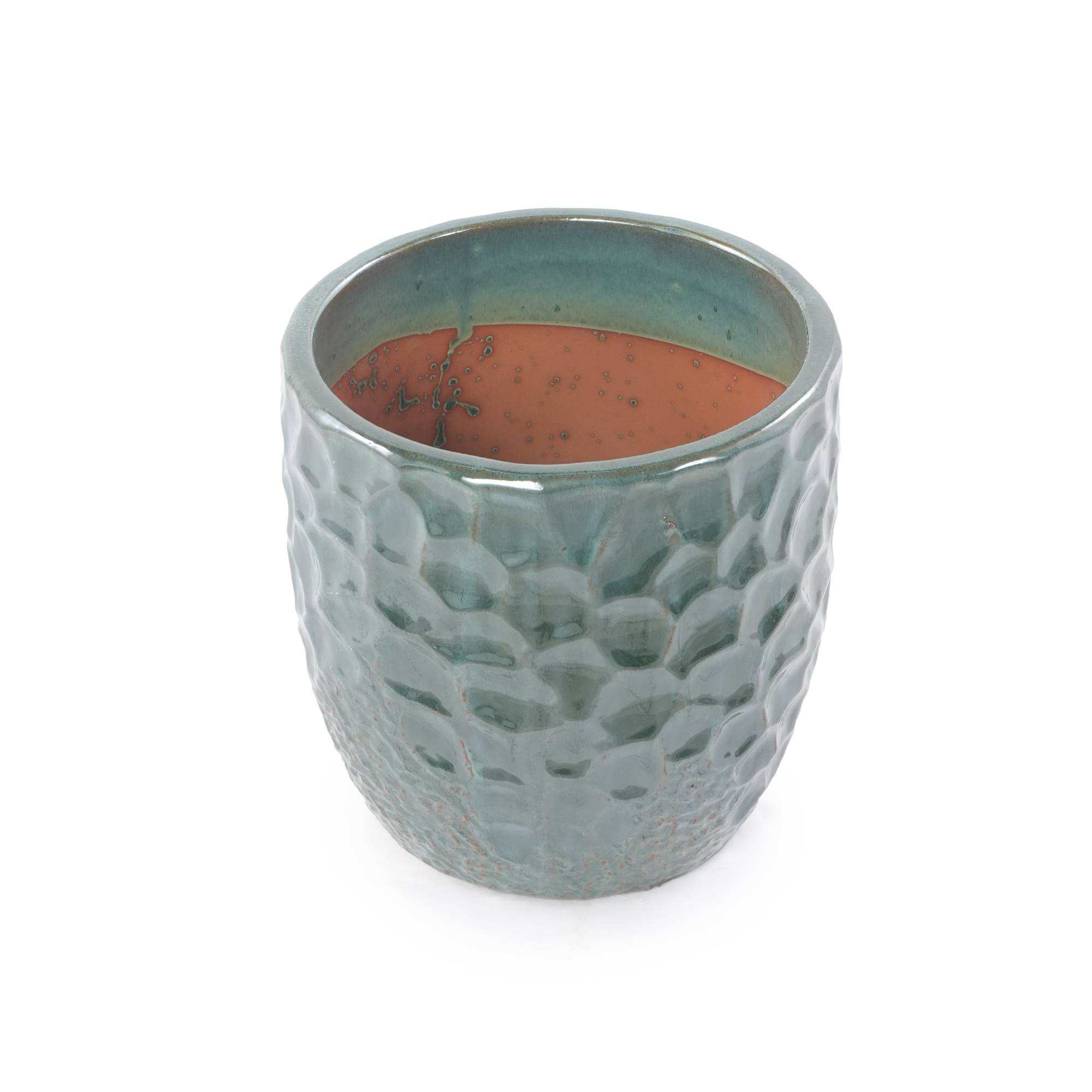 ComfortXL - Grand pot de fleurs en céramique Ø38 cm bleu marine intérieur extérieur drainage - ComfortXL Outdoor Living - Image 4