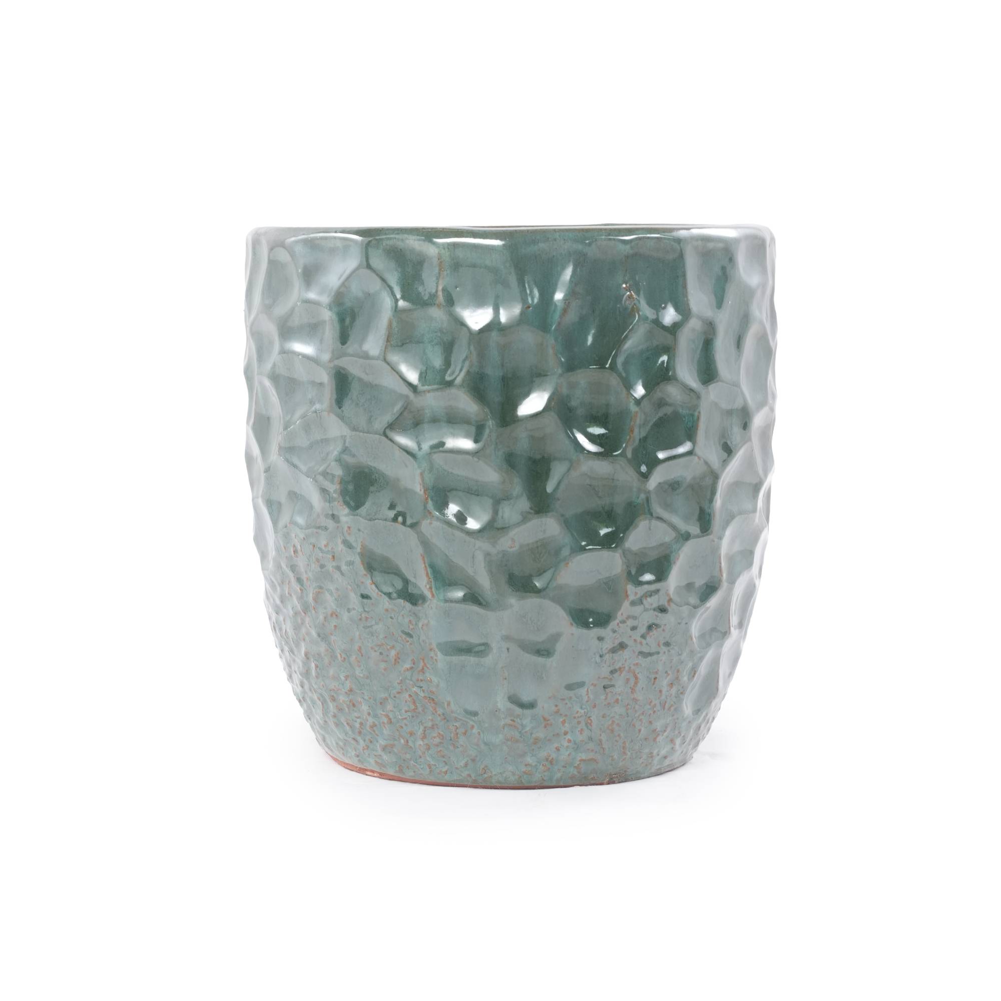 ComfortXL - Grand pot de fleurs en céramique Ø38 cm bleu marine intérieur extérieur drainage - ComfortXL Outdoor Living - Image 1