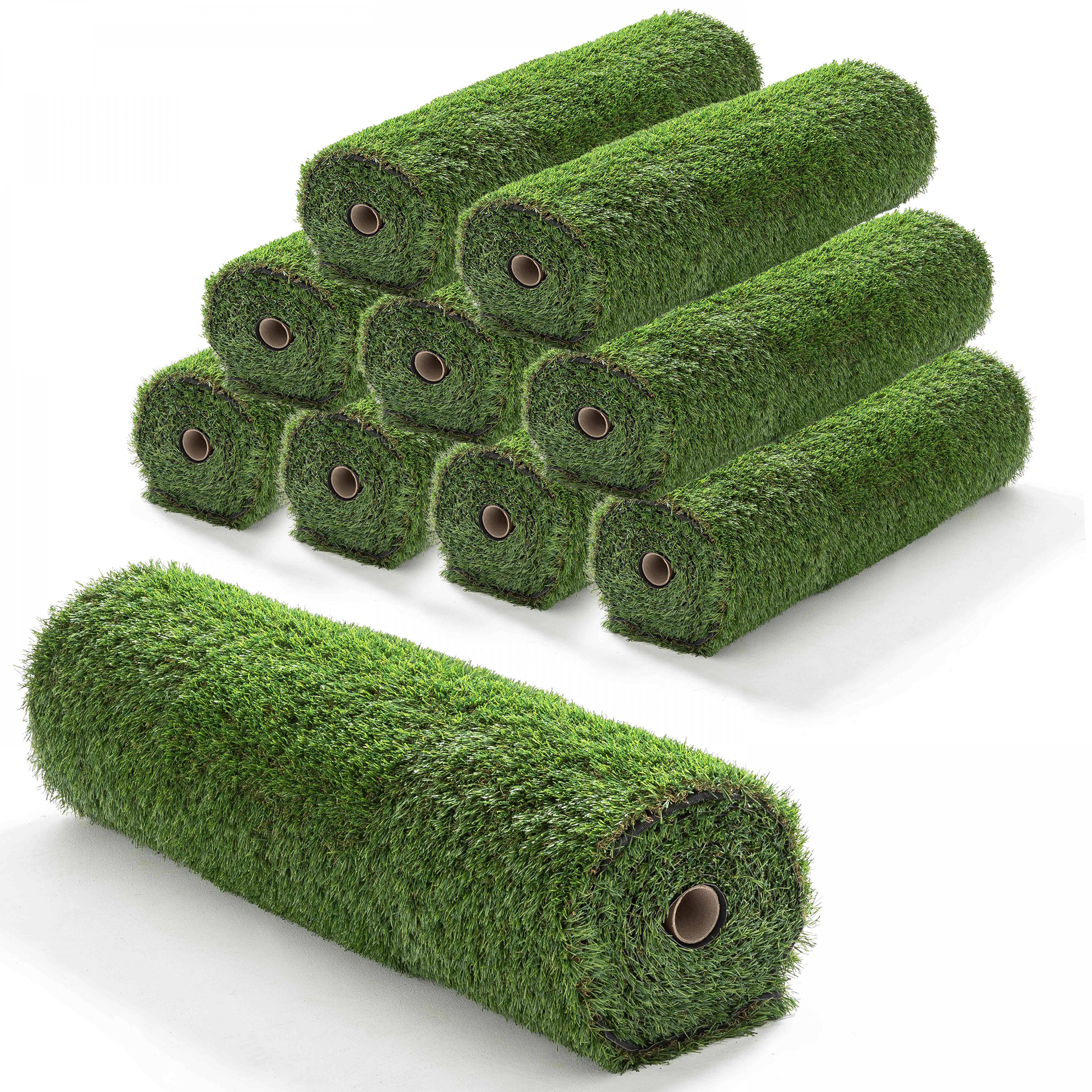 Oviala - Lot de 10 rouleaux de gazon synthétique 30mm 5x1m
 Oviala - Oviala - Image 1