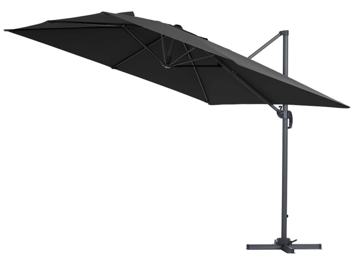 Habitat Et Jardin - Parasol Jardin Déporté Alu "sun 3" - Carré - 3 X 3 M - Noir - Dalles Incluses -habitat Et Jardin - Image 2