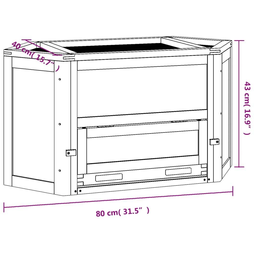 Cage à hamster en bois 80 cm avec accessoires et plateau amovible – ComfortXL Outdoor Living - Image 9