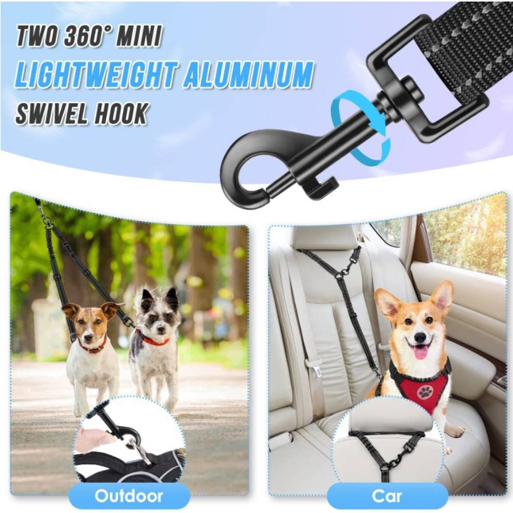 IntiMeg - Laisse double pour chien noir - IntiMeg - Image 2