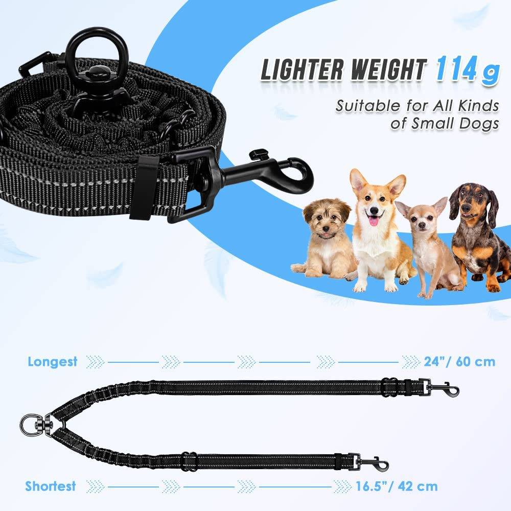 IntiMeg - Laisse double pour chien noir - IntiMeg - Image 4