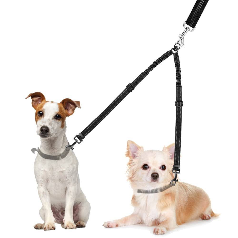 IntiMeg - Laisse double pour chien noir - IntiMeg - Image 1