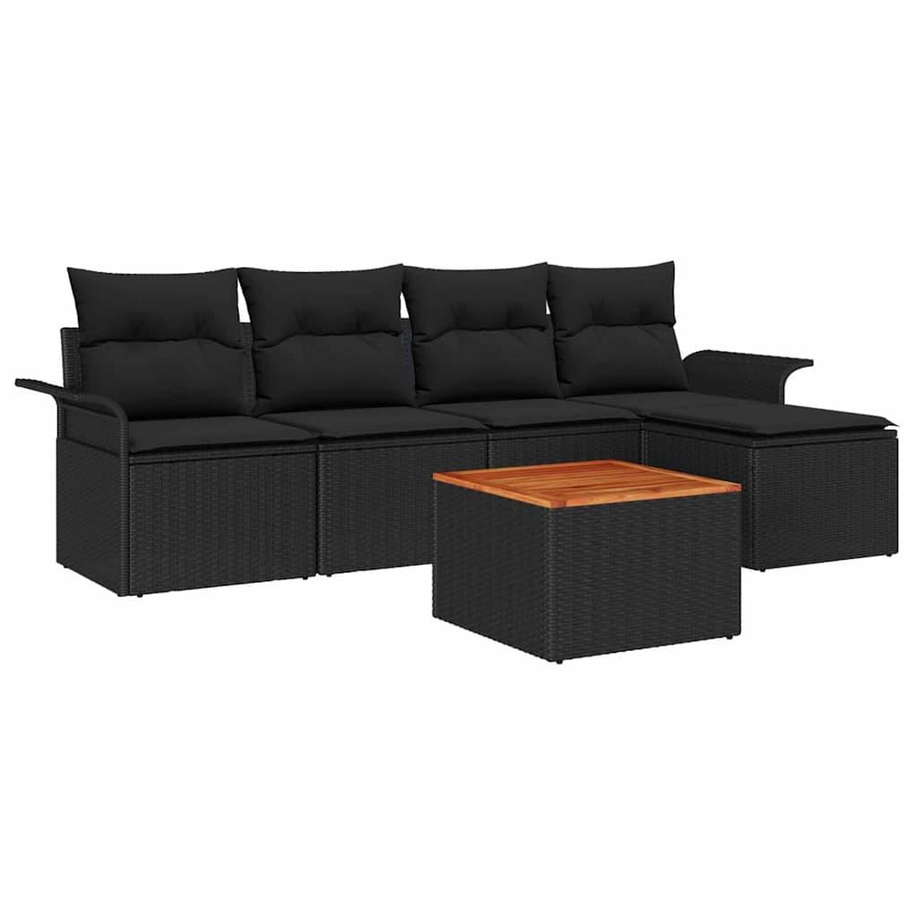 Mobilier de jardin 6 places avec rangement et table modulable Noir – ComfortXL Outdoor Living - Image 2