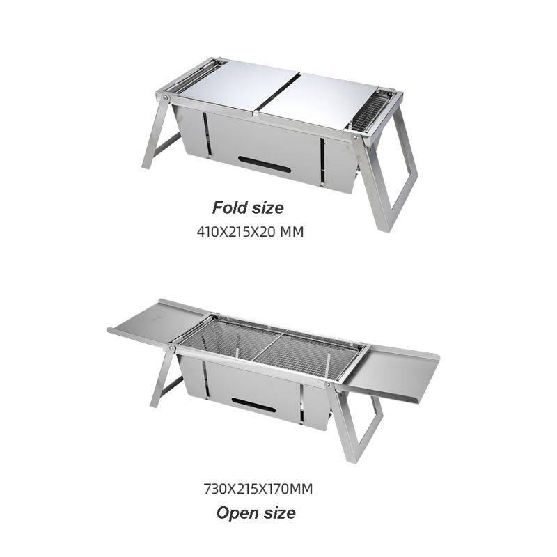 Barbecue Pliable en acier inoxydable HG04159 Herzberg - Image 6