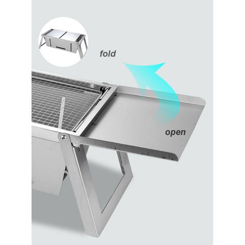 Barbecue Pliable en acier inoxydable  HG04159 Herzberg - Image 7