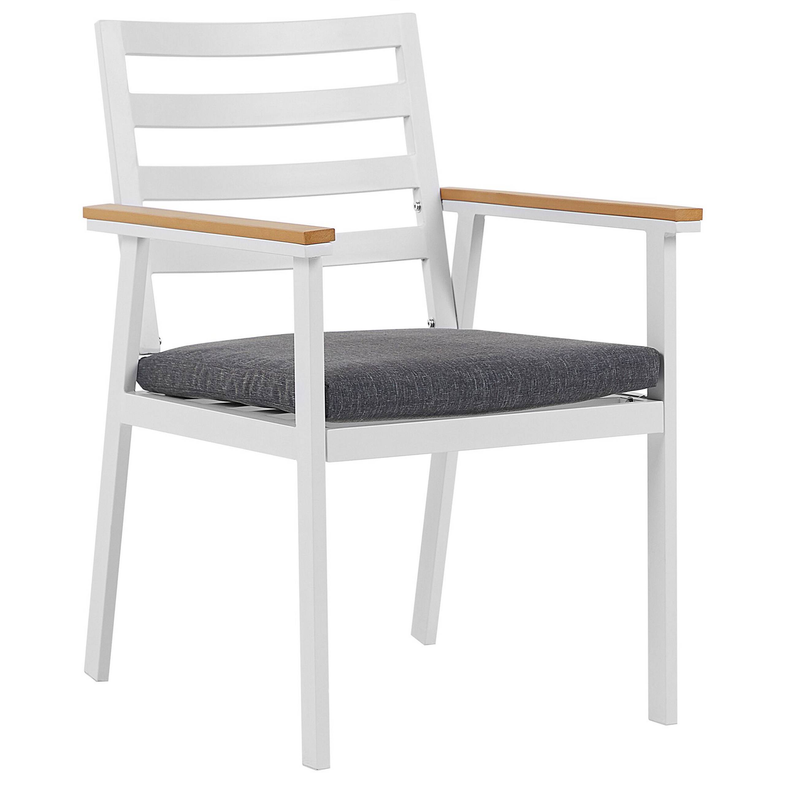 Chaise de jardin Aluminium Gris CAVOLI - Beliani - Image 4