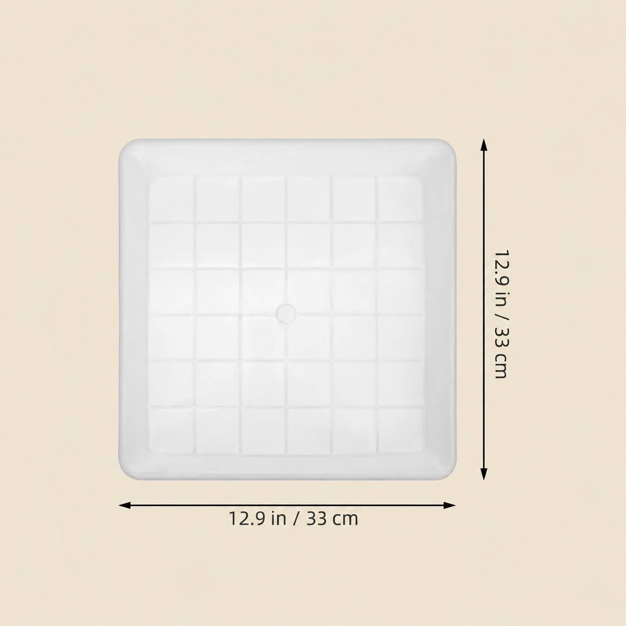 Soucoupe de Pot de Fleurs Carrée en Plastique avec Rétention d’Eau pour Balcon et Jardin Lot de 2 - Image 2