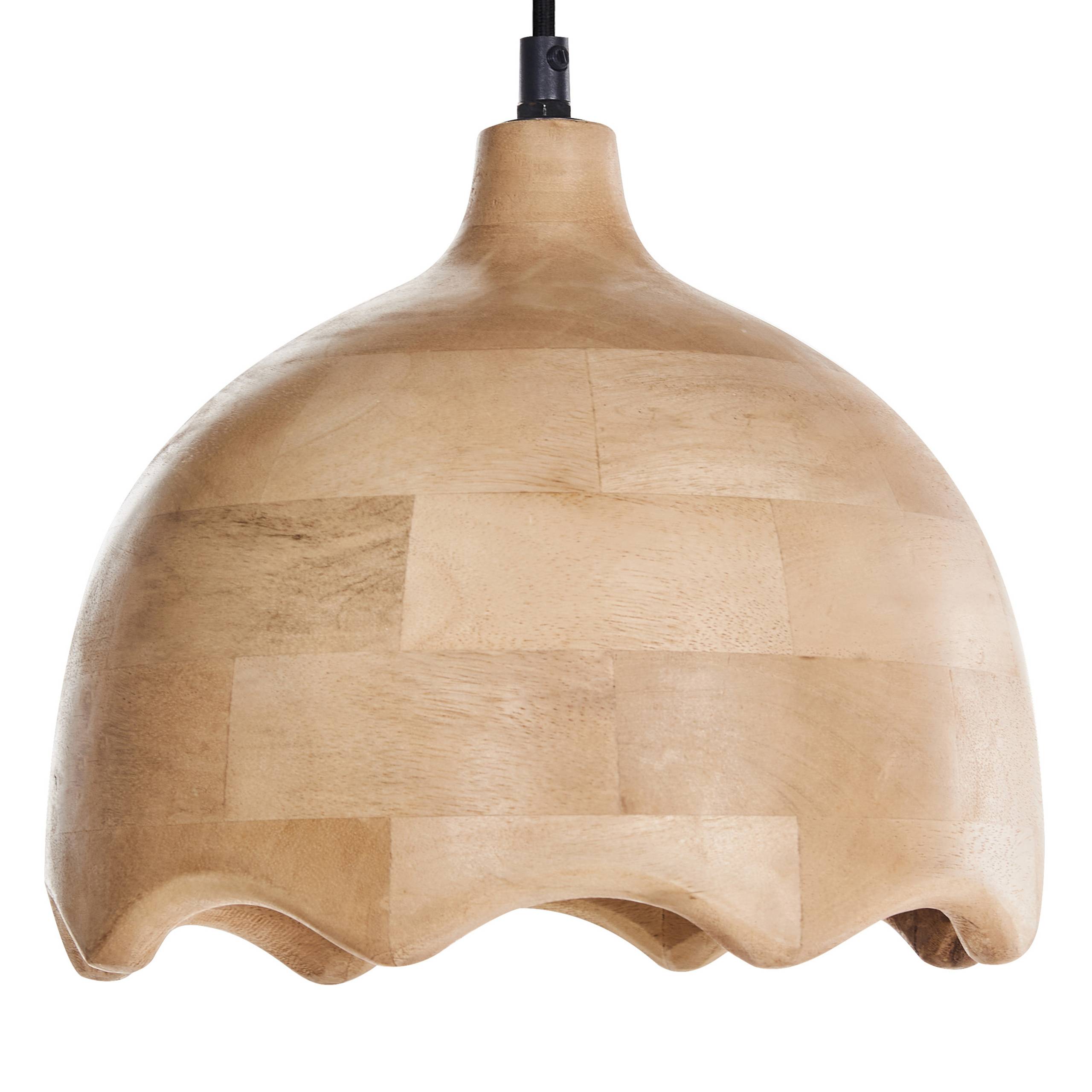 Beliani - Lampe suspension Manguier Marron clair GOMATI - 24x24x130- Beliani - Image 5
